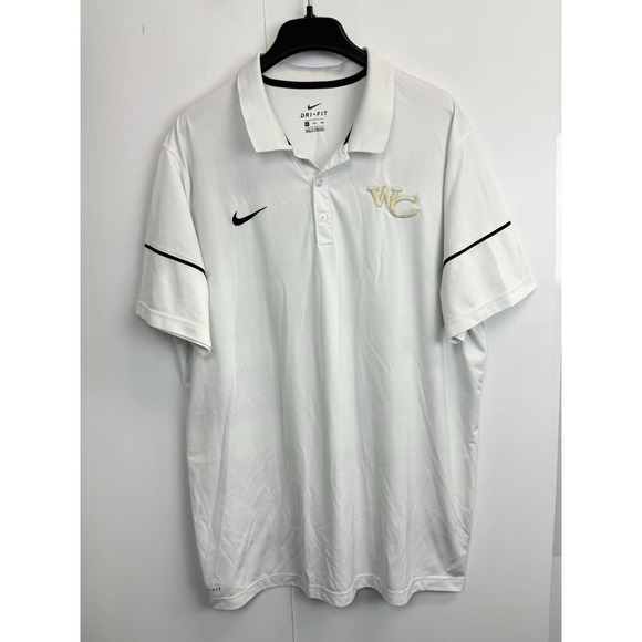 Nike Other - Nike Golf Men's XXL Dri-Fit Performance Polo Shirt White Short Sleeve White Logo